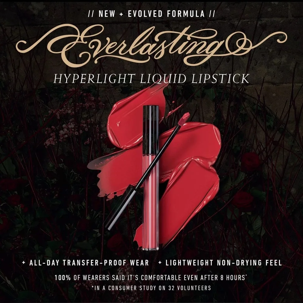 🖤 👄 KAT VON D®️ GORGEOUS SHADE MELANCOLÍA Everlasting Liquid Lipstick 👄 🖤